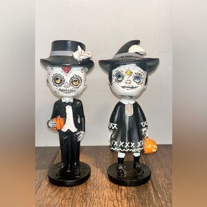 Debi Lilly Day of the Dead Wobble Bobblehead Couple Decor Collectible Rare Pair